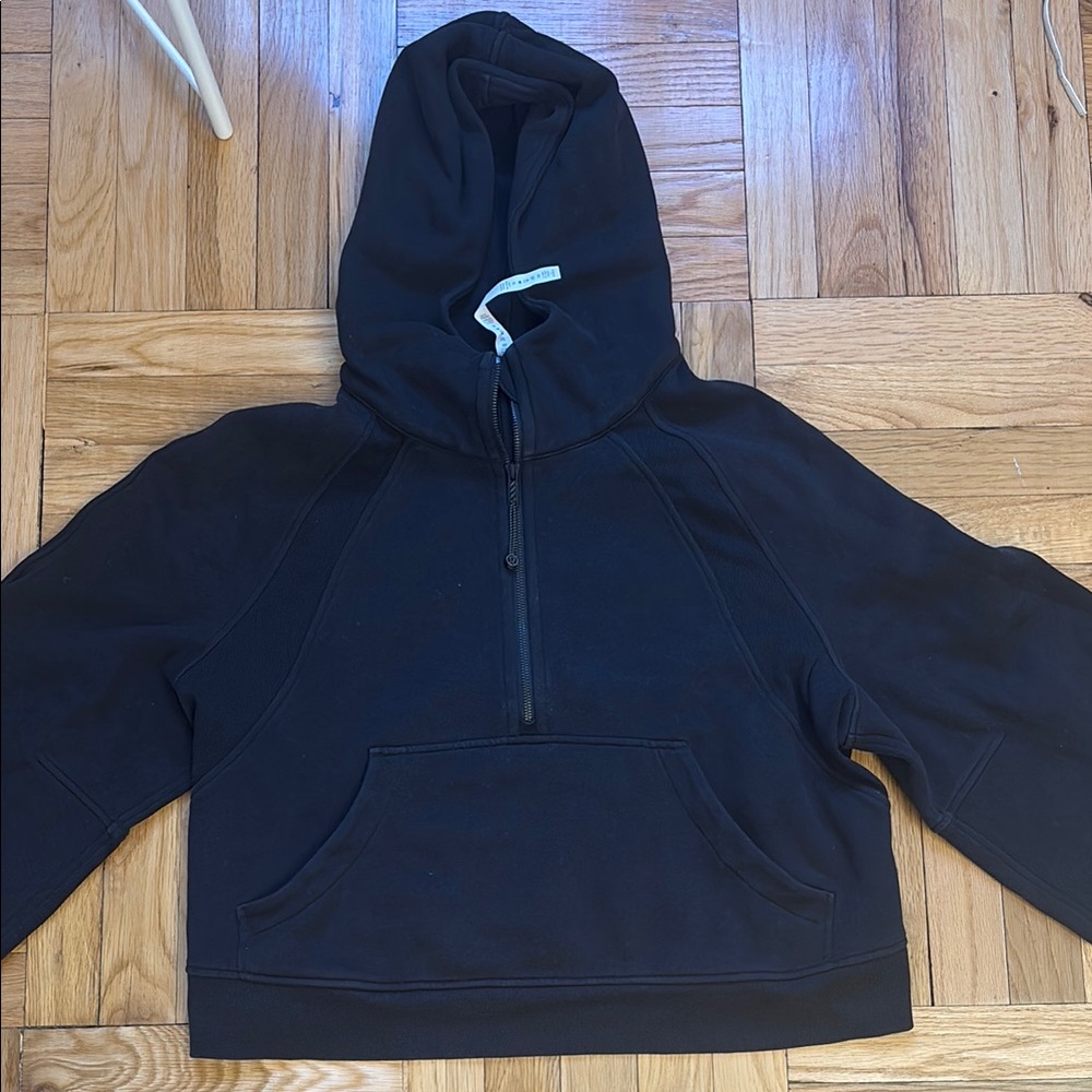 Black Hooded Lululemon Scuba Sweatshirt